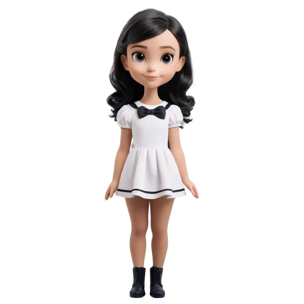 Adorable-Cute-White-Girl-with-Small-Black-Hair-PNG-Image-for-Versatile-Use