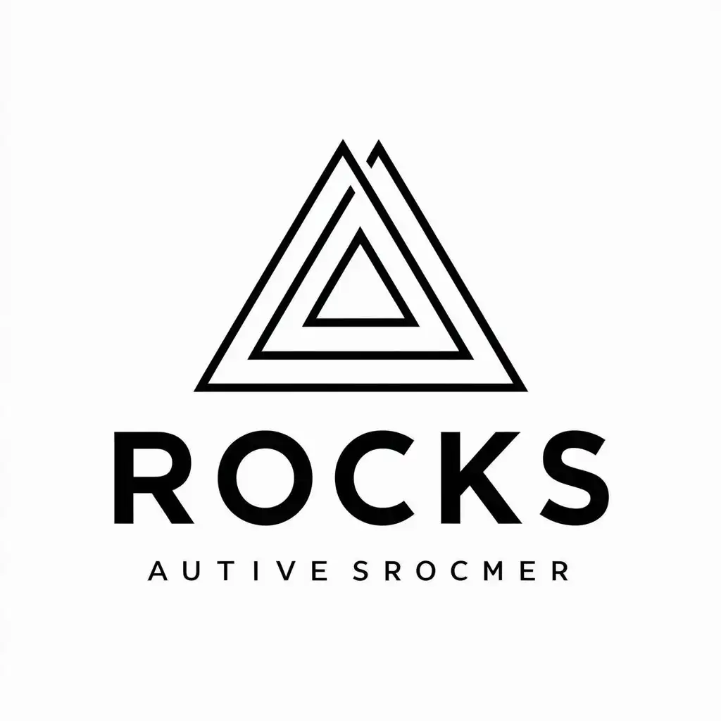 a vector logo design,with the text "Rocks", main symbol:triangle,complex,be used in Automotive industry,clear background