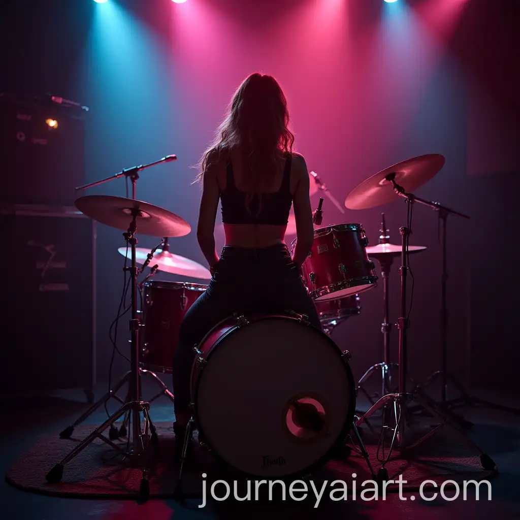 Rock-Drummer-Woman-Performing-Live-on-Stage-with-Colored-Light-Effects