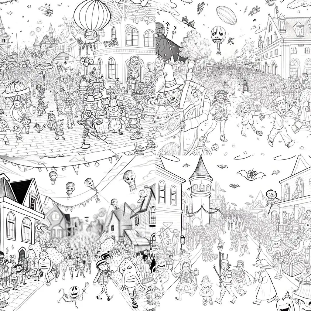 Halloween-Parade-Kids-and-Magical-Creatures-in-Costume