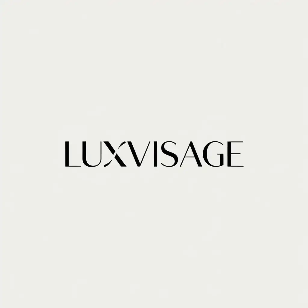 LOGO Design for LUXVISAGE Minimalistic Text Logo for Beauty Spa Industry