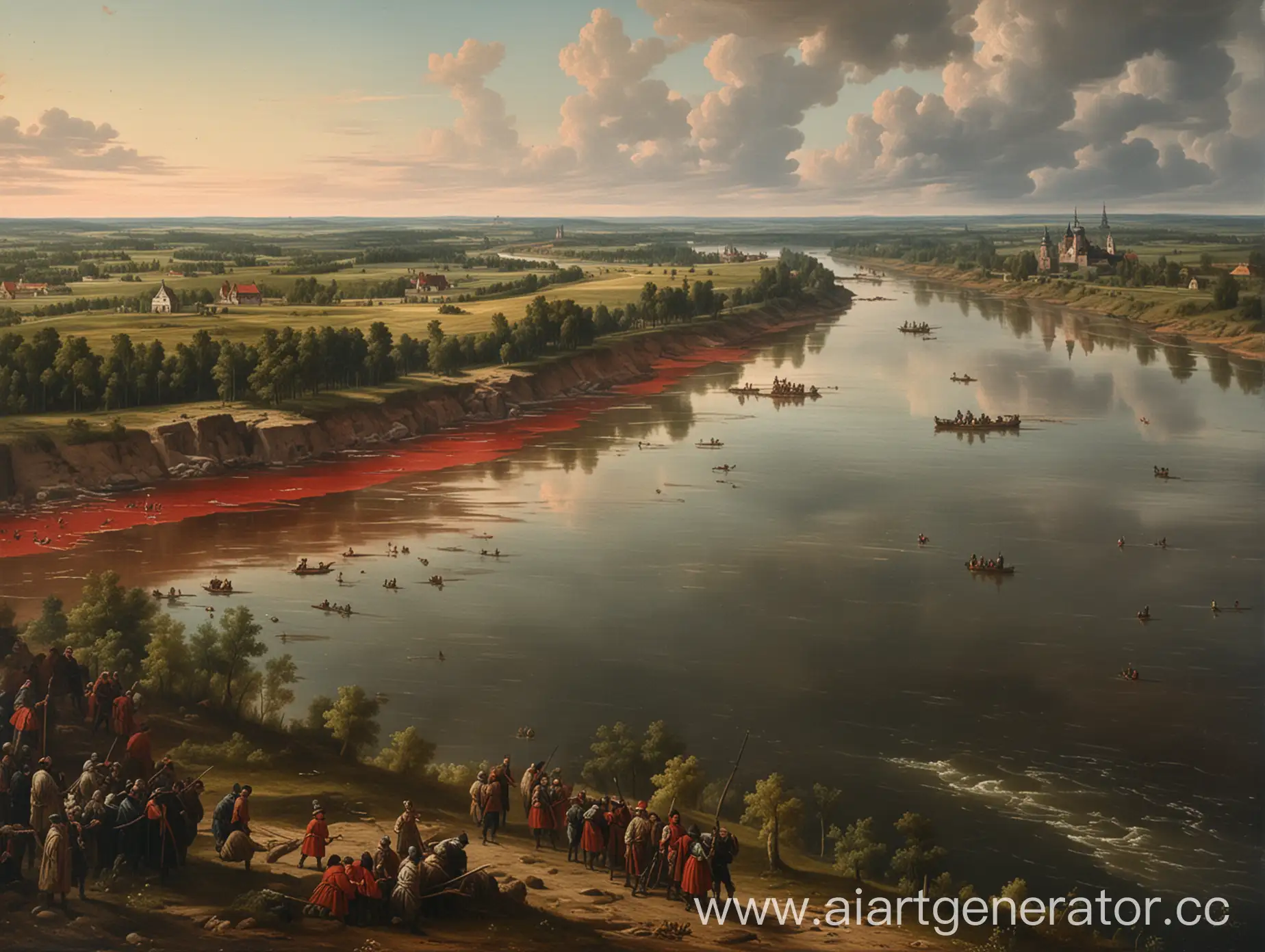 17th-Century-Battle-Scene-River-Dyed-Red-with-Blood-Grand-Duchy-of-Lithuania