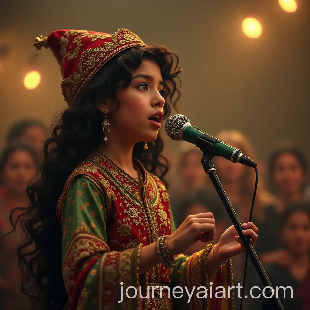 Bella-Poarch-Singing-Portrait-in-Digital-Art-Style