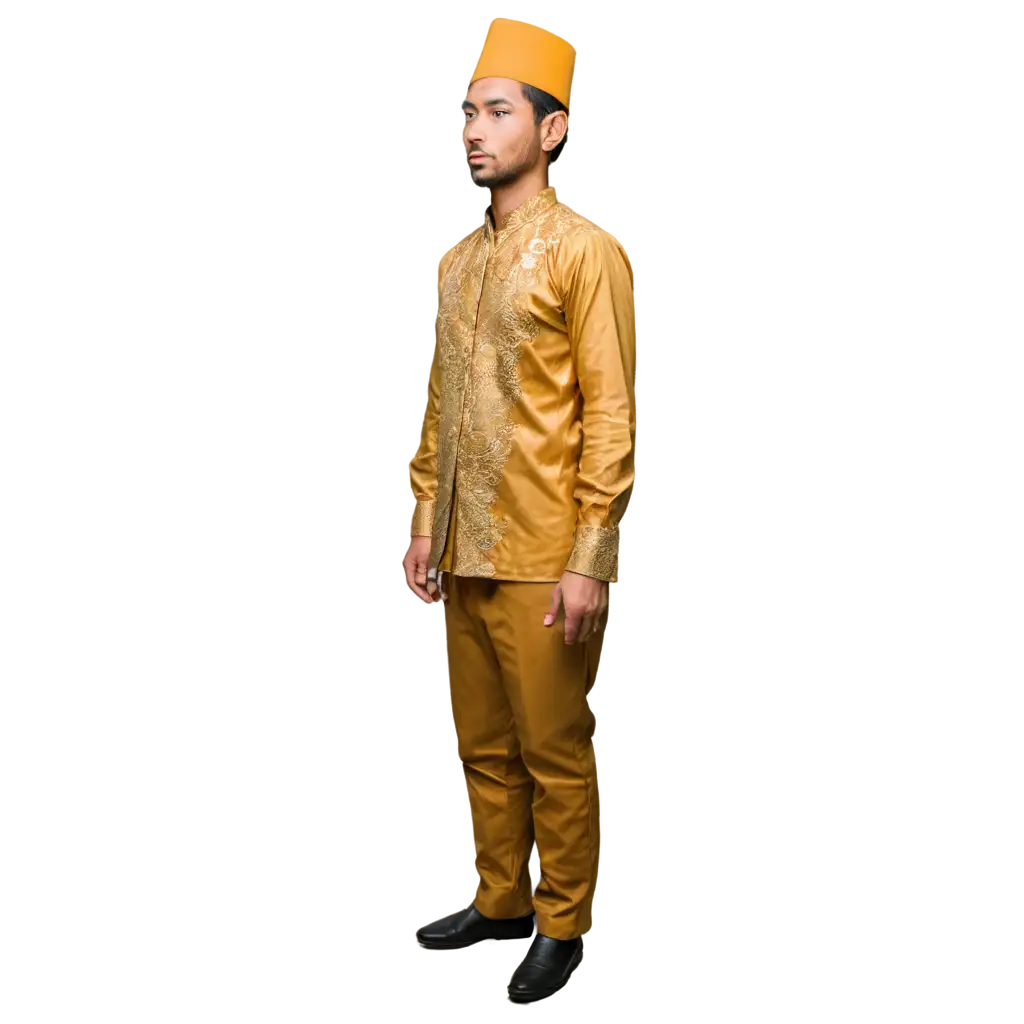 Javanese-Traditional-Clothing-PNG-Elegant-Man-in-Traditional-Outfit-Facing-Left