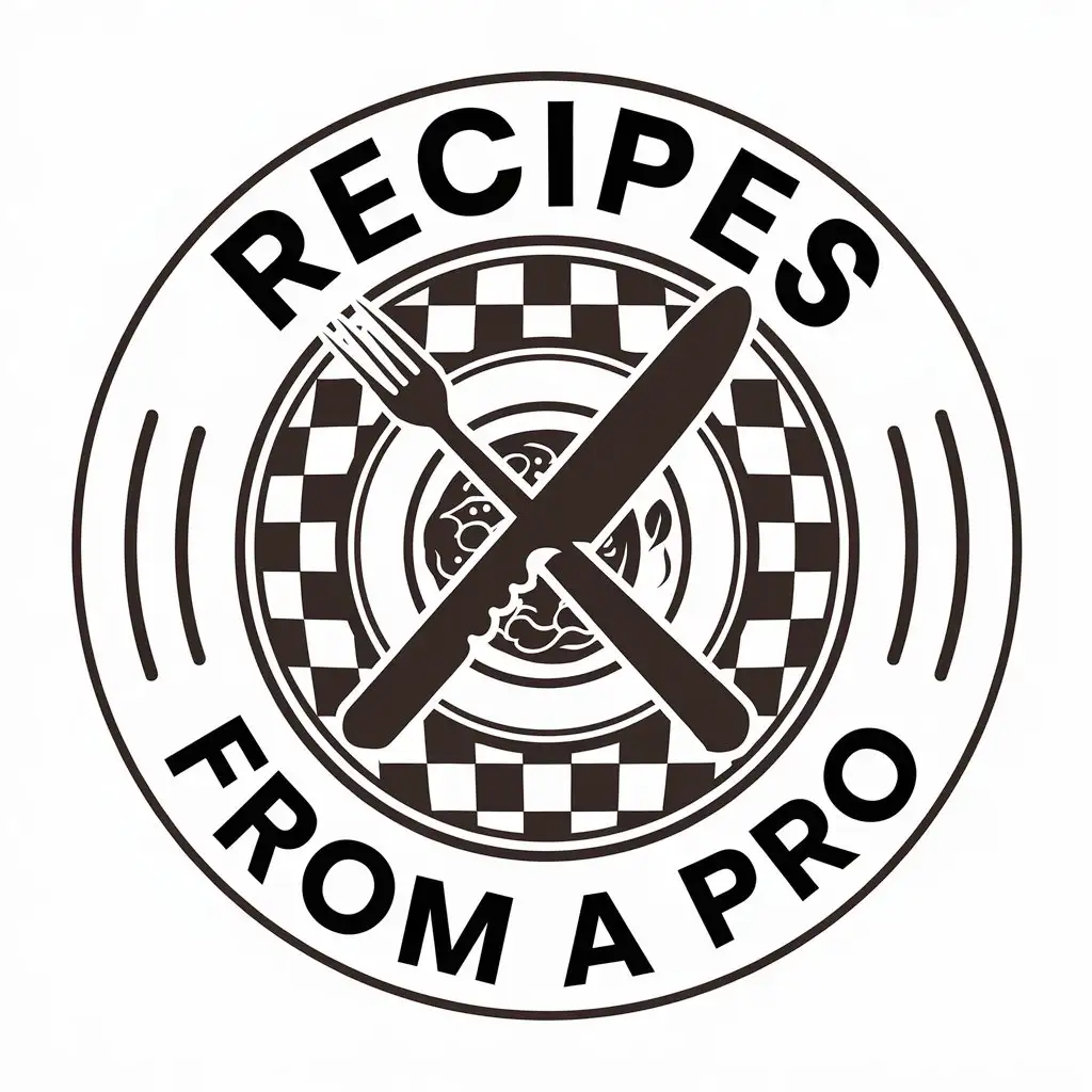 a vector logo design,with the text "Recipes from a pro", main symbol:Meal,Moderate,be used in Restaurant industry,clear background