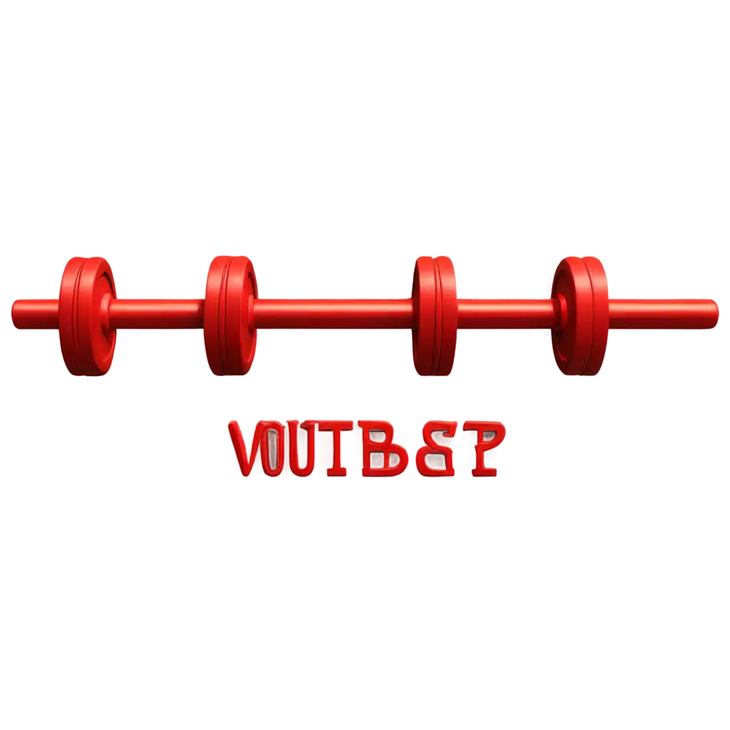 Red-Dumbbell-3D-PNG-Image-for-Fitness-and-Health-Design
