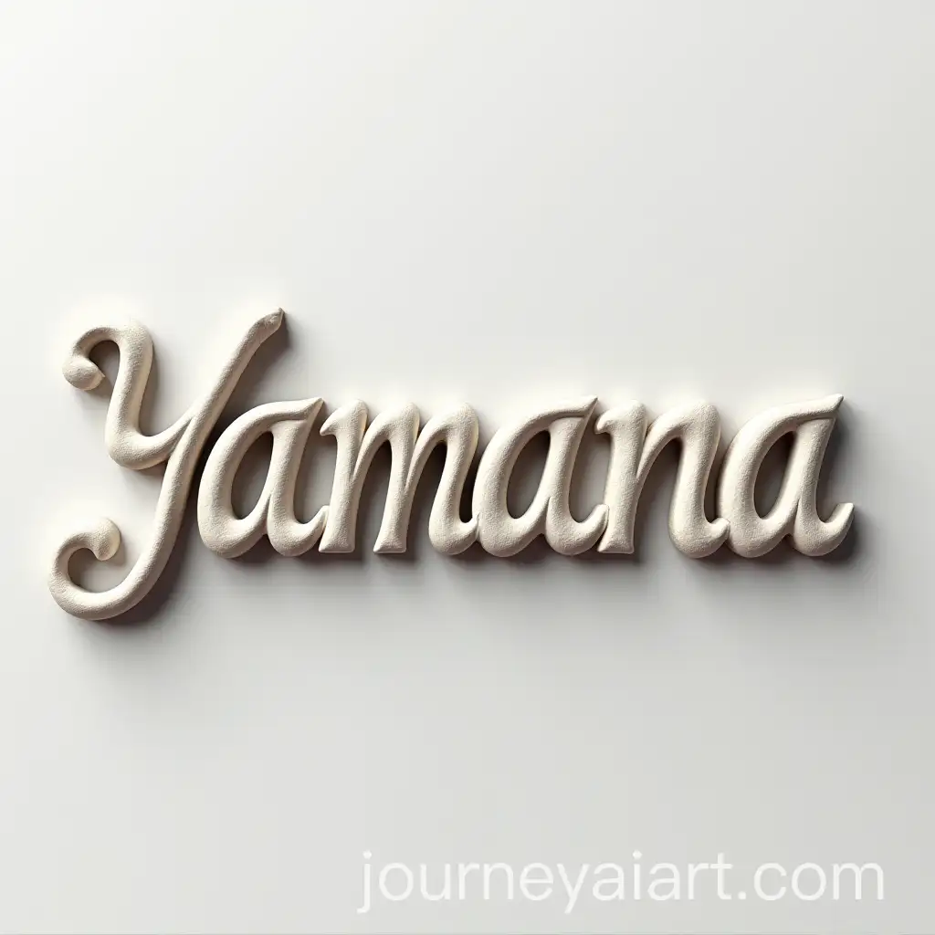 ElegantAI-Art-Prompt-Expansion-Wax-Model-of-the-Name-YAMANA-with-Curved-Connected-Letters