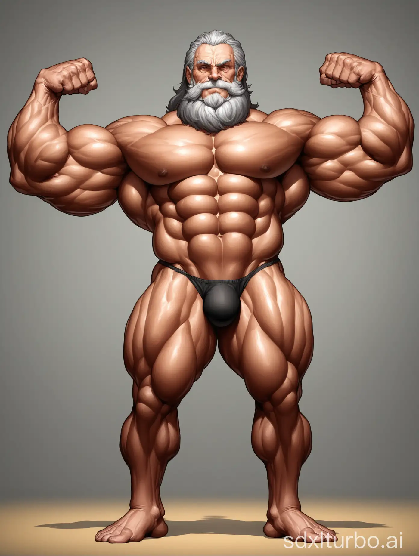 Very-Strong-Elderly-Man-Showing-Giant-Muscles-in-Underwear