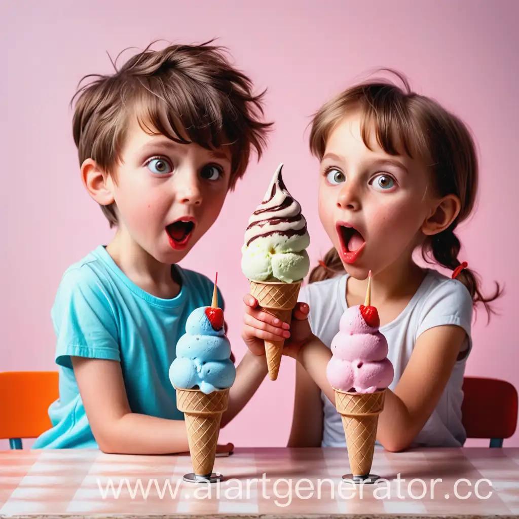 Conversation-Between-Ice-Cream-Boy-and-Girl-at-Table