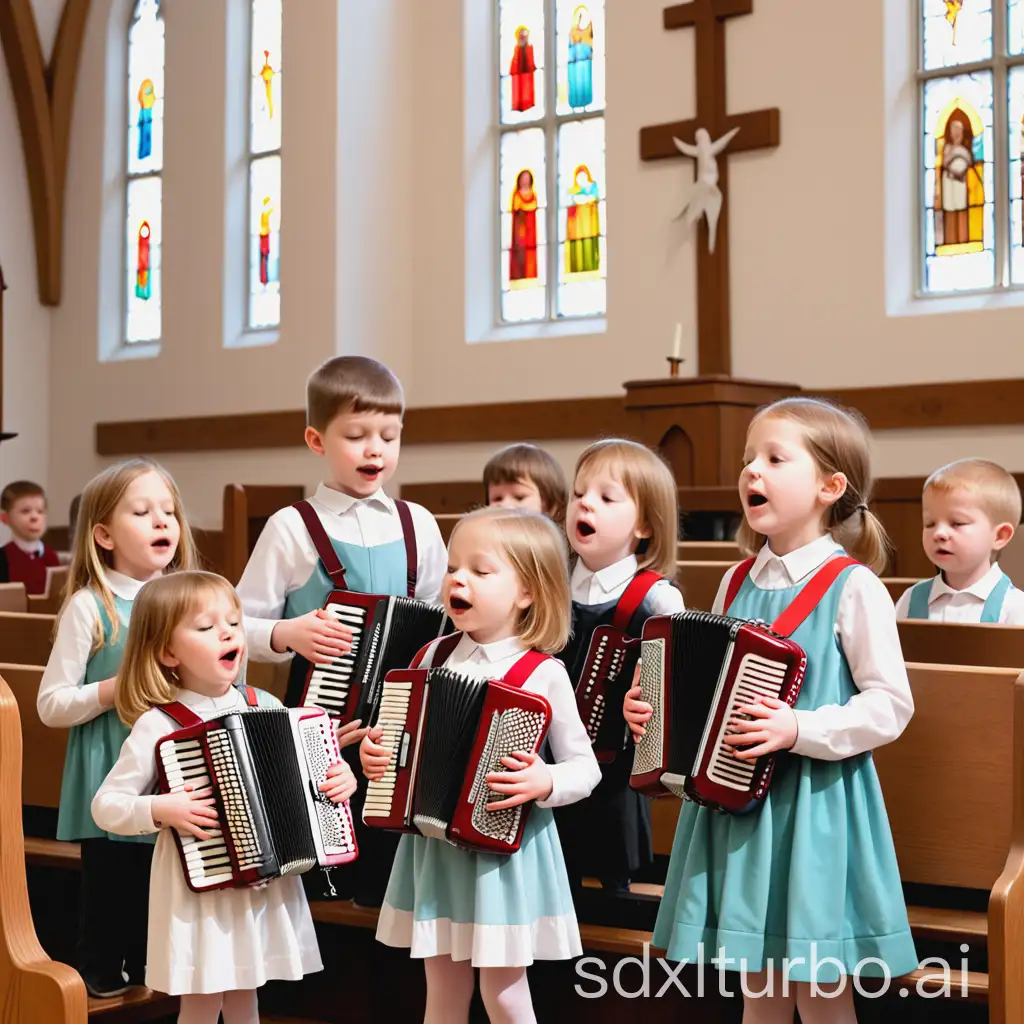 Children-Worshiping-in-Church-with-Accordion-Music-and-Pure-Voices