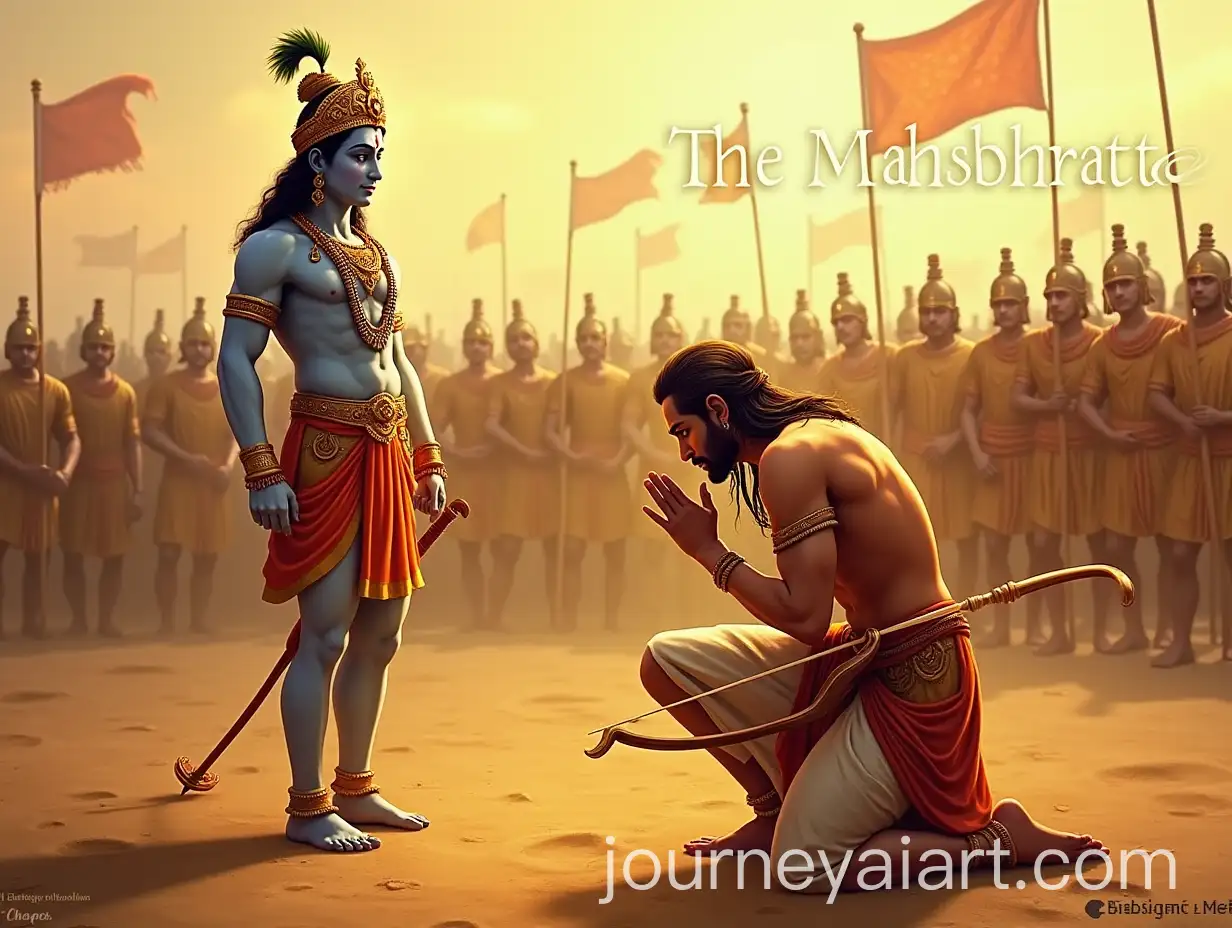 Krishna-and-Arjuna-in-Reverence-on-the-Battlefield-of-Mahabharata