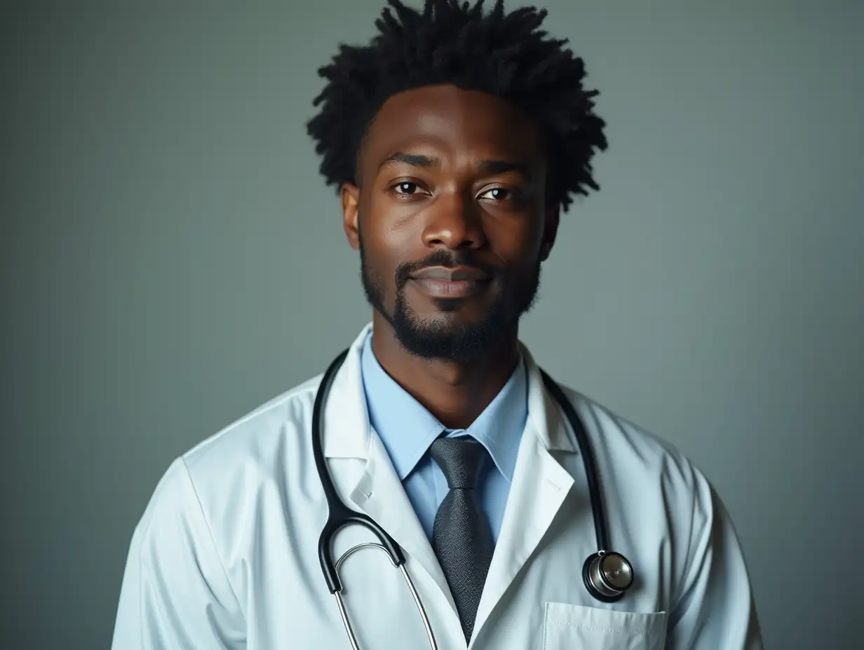 Sad Unhappy African American Doctor