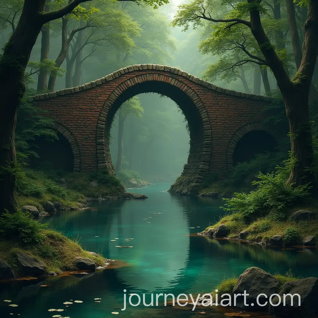 DD-Battlemap-Featuring-Broken-Brick-Bridge-Overlooking-Feywild-Swamp