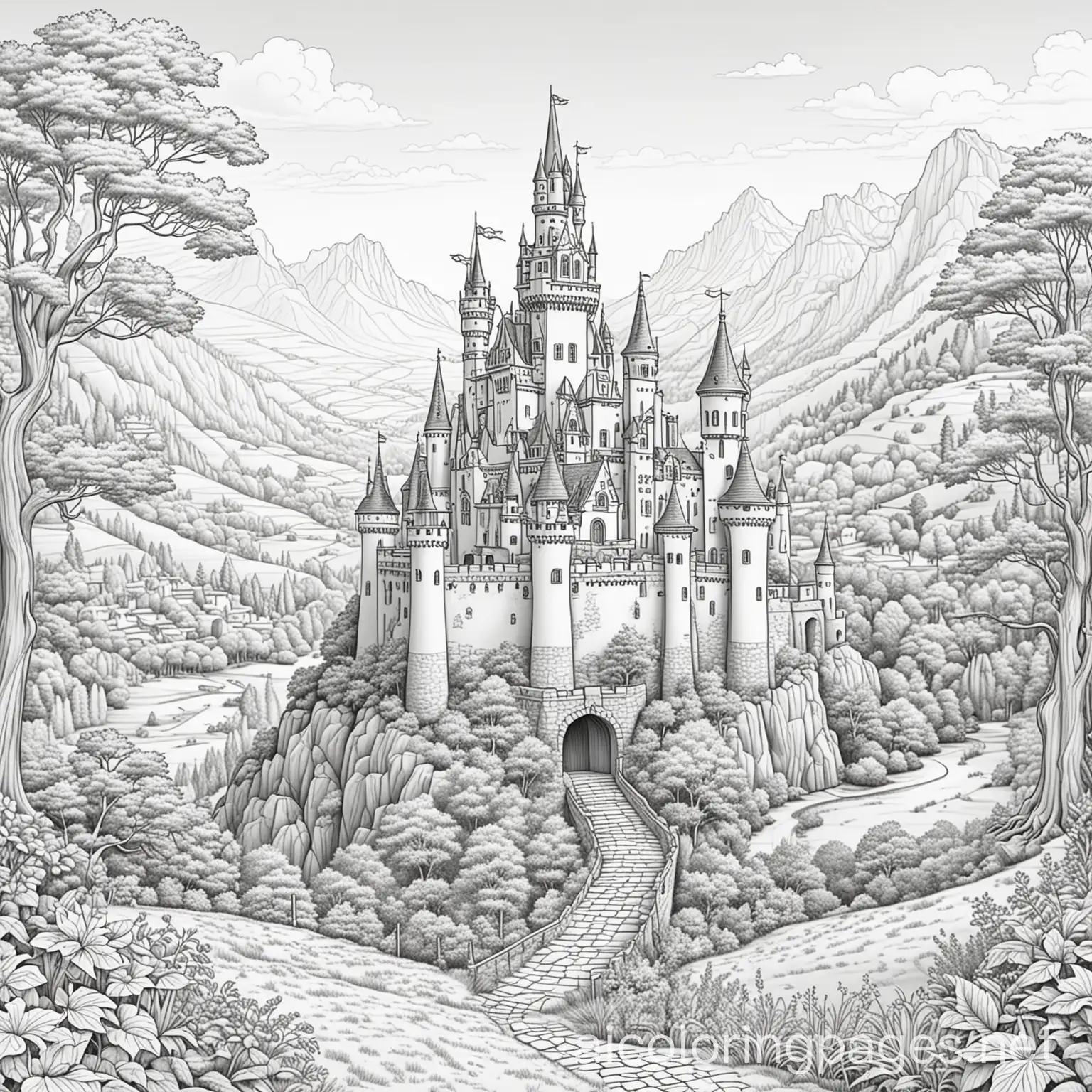 Enchanting-Fairytale-Castle-in-a-Serene-Valley-for-Kids