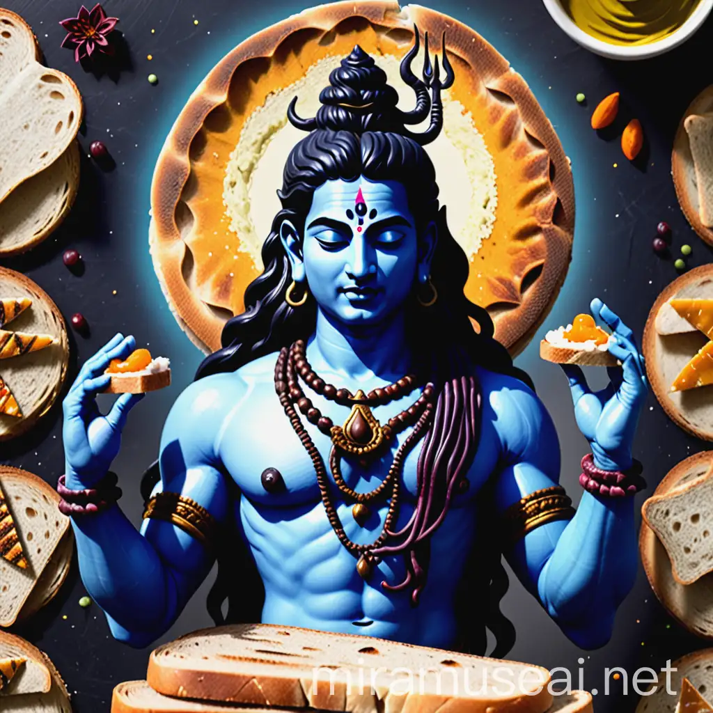 Shiva Preparing Toasts with Spread