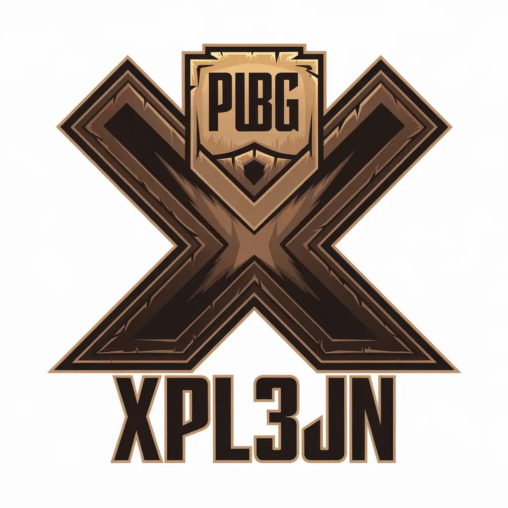 LOGO Design for Xpl3jn PUBGInspired with Modern Clear Background Theme