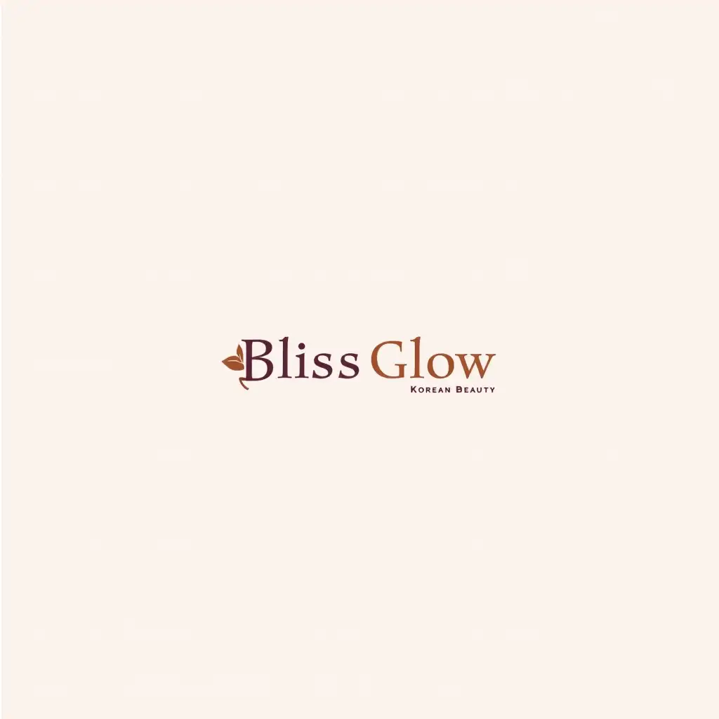 Make me a logo with the name Bliss Glow Korean Beauty