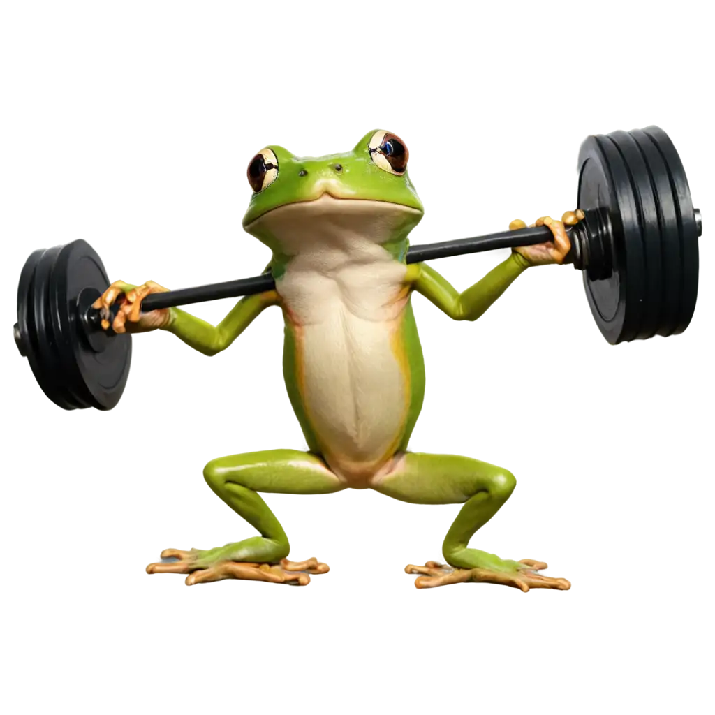 PNG-Image-Tree-Frog-Lifting-Weights-Creative-Concept-for-Artwork