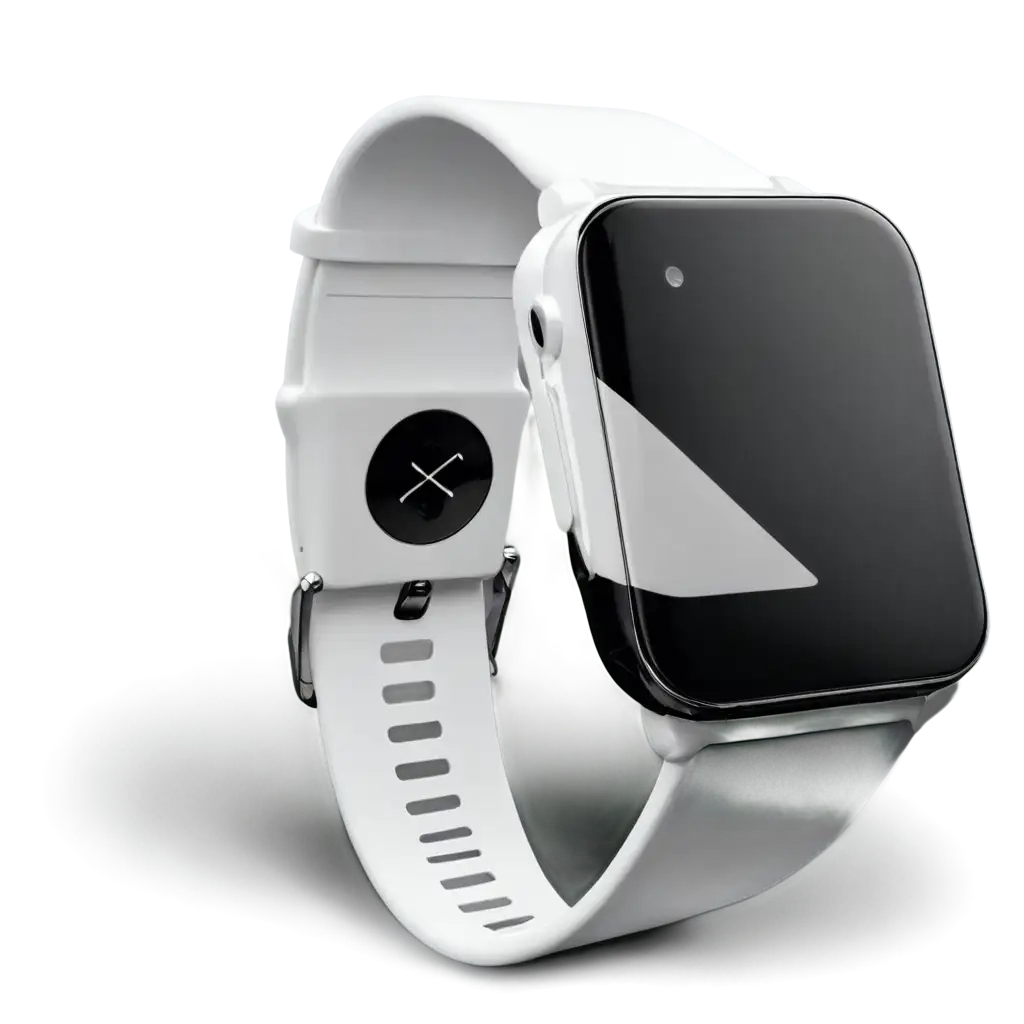 PNG-Image-of-a-White-Mobile-Watch-HighQuality-Visual-for-Versatile-Use