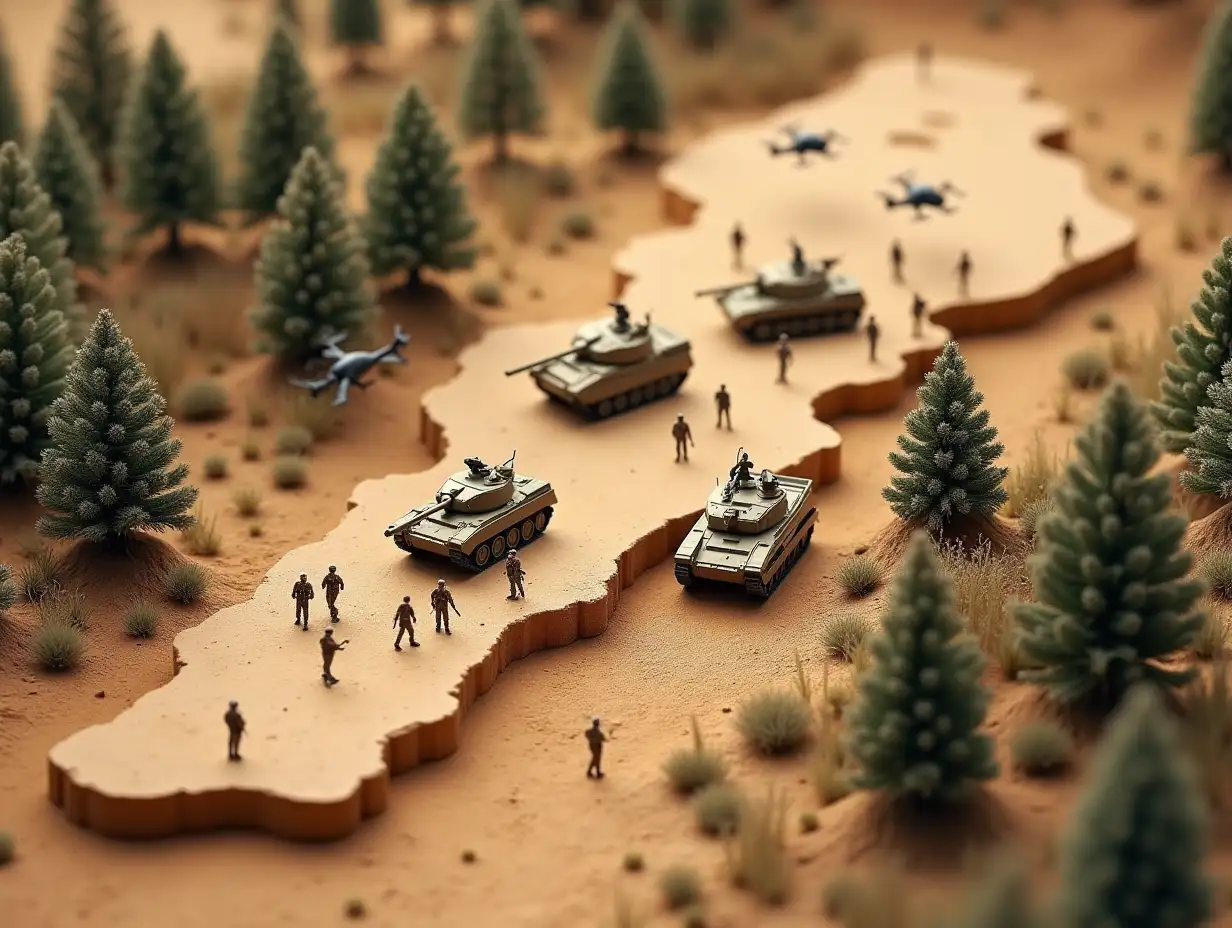 Modern-Warfare-Diorama-Featuring-Action-Figures-in-a-Lebanese-Cedar-Forest