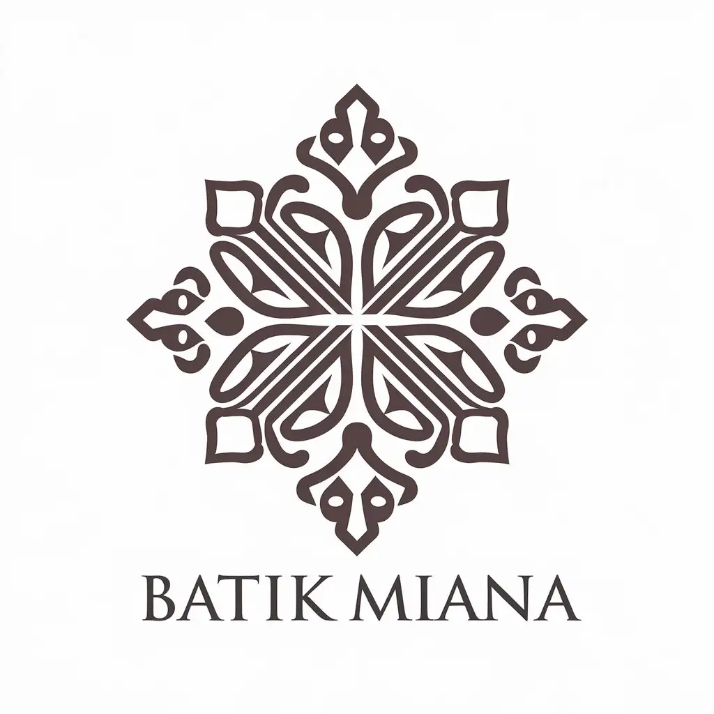 a vector logo design,with the text "BATIK MIANA", main symbol:ELEGANT,complex,be used in BISNIS industry,clear background