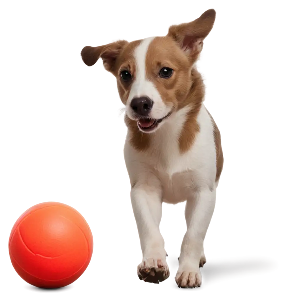 Vibrant-PNG-Image-of-a-Dog-Playing-in-the-Park-with-a-Ball