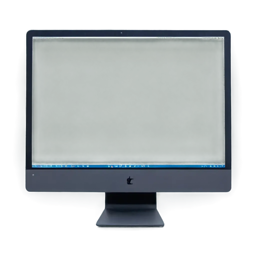 A computer screen straight forward