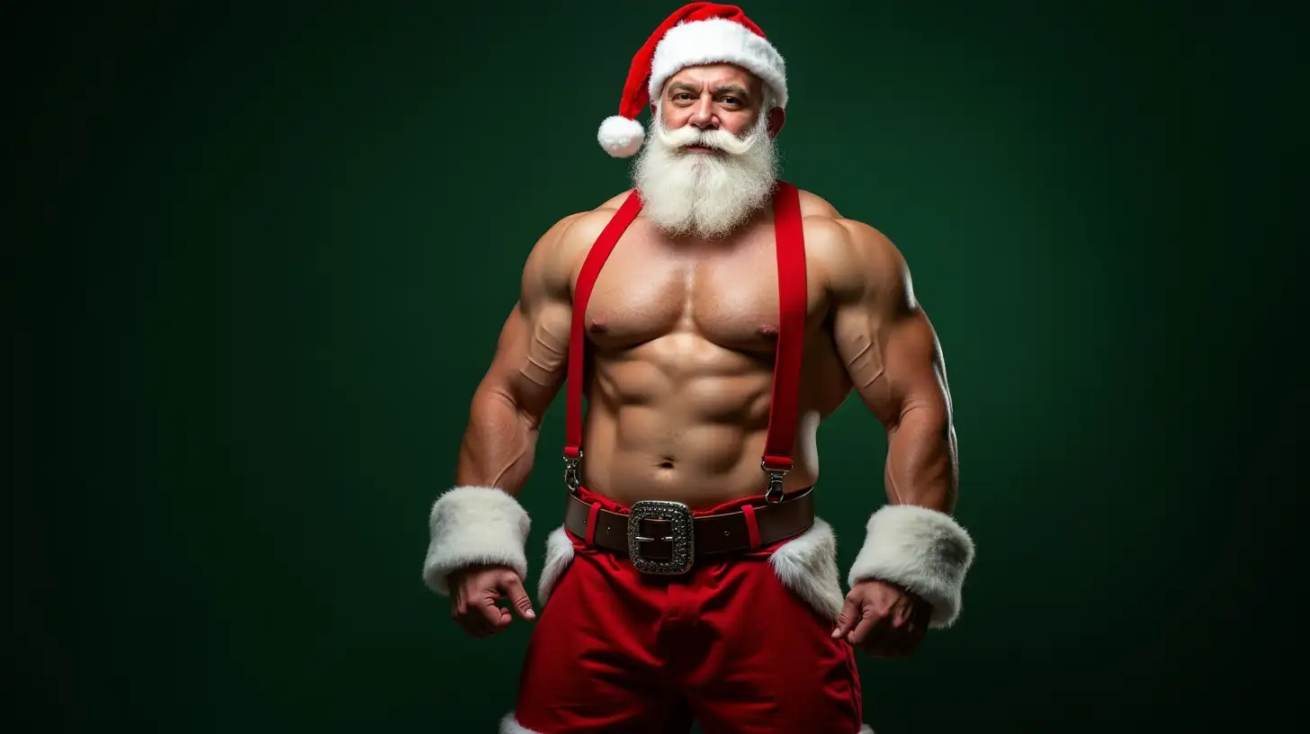 Muscular Santa Claus with Modern Edgy Style