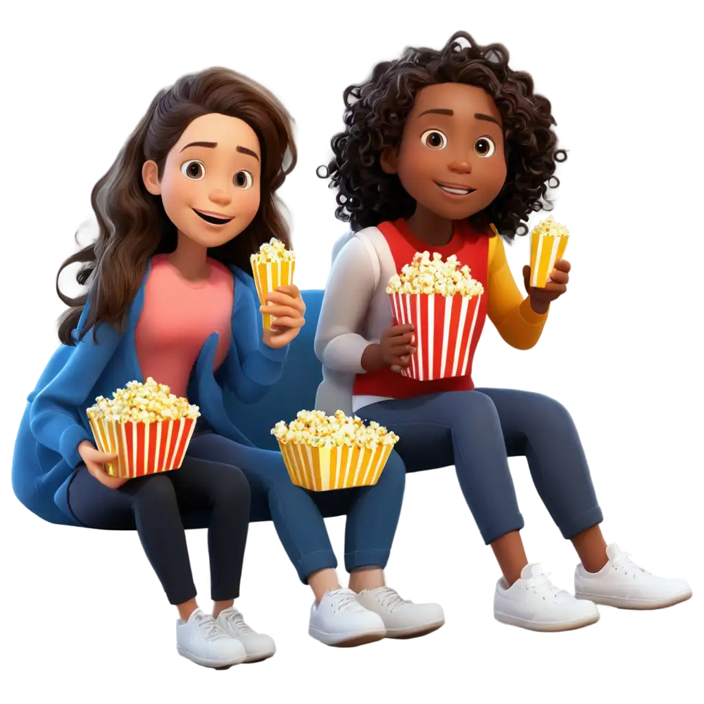 Students-Cartoon-Eating-Popcorn-PNG-Image-Fun-and-Engaging-Digital-Art