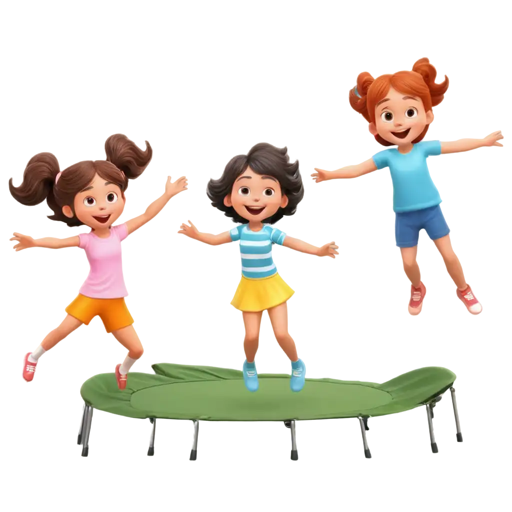 Dynamic-PNG-Image-of-Four-Cartoon-Kids-Jumping-on-a-Trampoline-for-Vibrant-Online-Presence