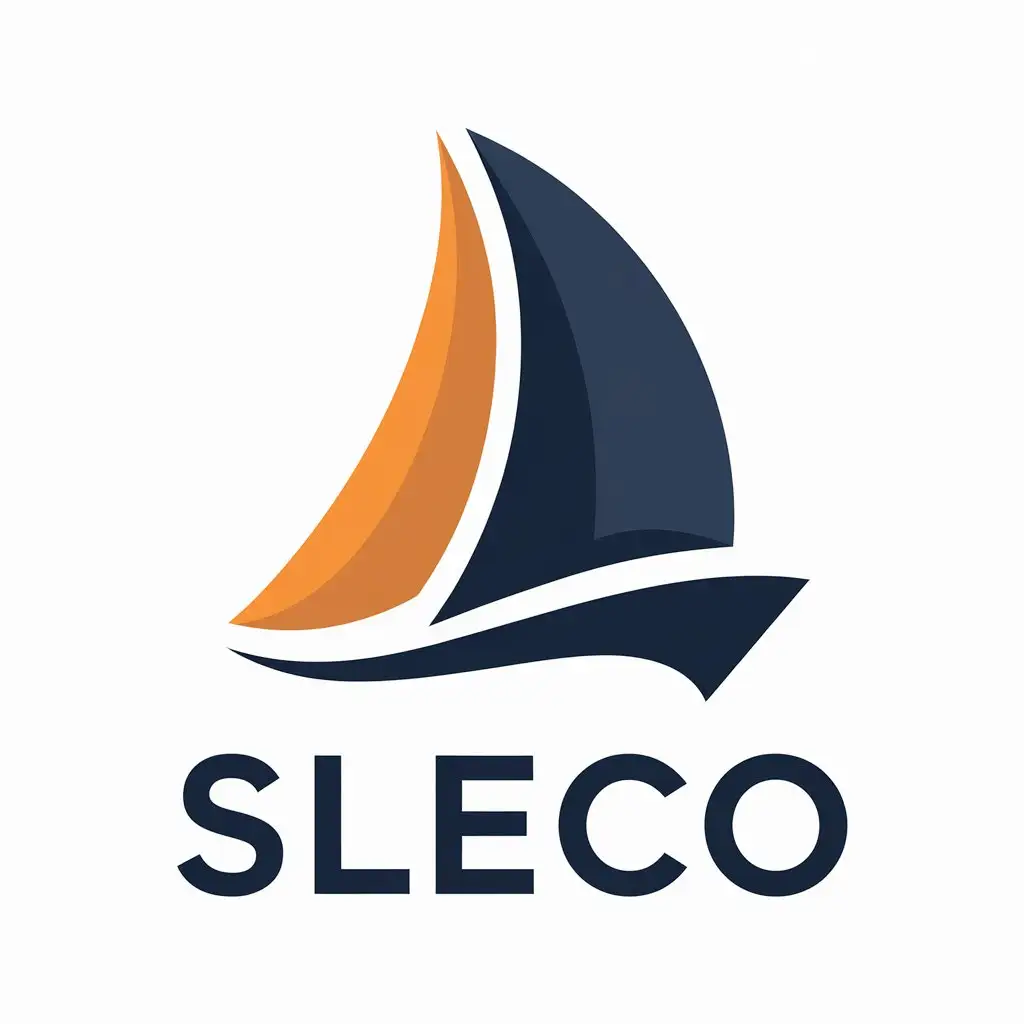 LOGO Design for Sleco Vector Sail Symbol with Clear Background and Moderate Style