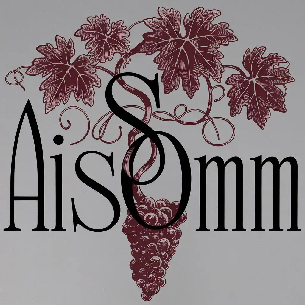 LOGO Design For AISOMM Classic and Elegant Wine Recommendation