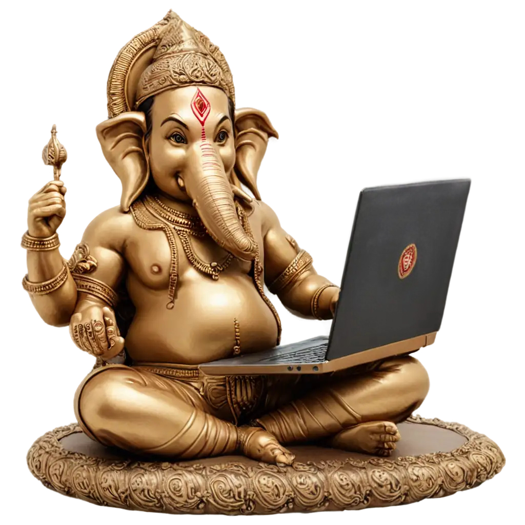 Lord-Ganesh-Handling-Laptop-with-Mushak-HighQuality-PNG-Image