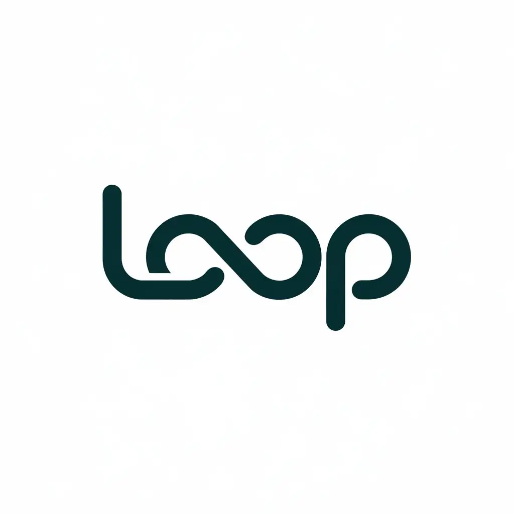 LOGO Design for Loop Vector Art with Central Loop Symbol on a Clear Background