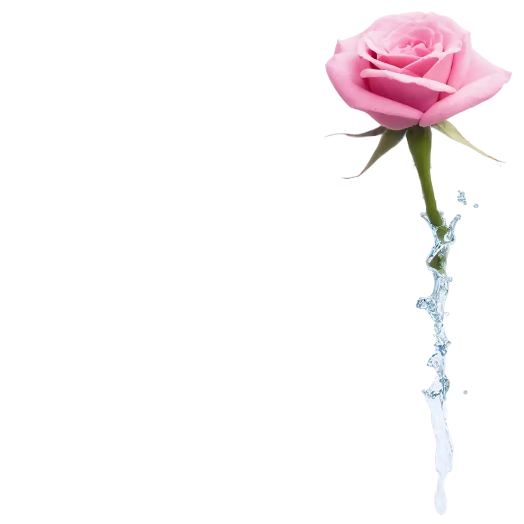 SEOOptimized-PNG-Image-Pink-Rose-with-Water-Splash