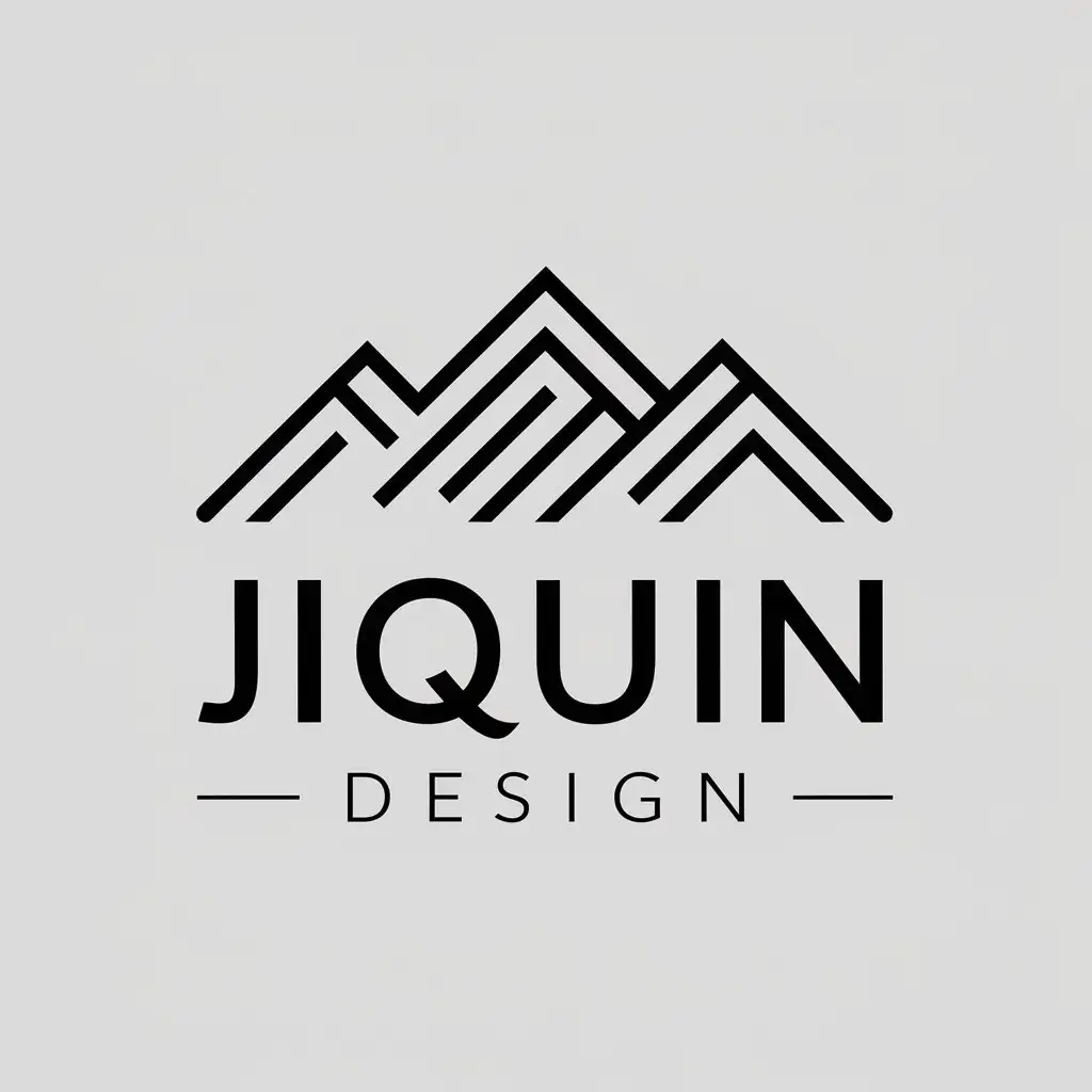 LOGO-Design-For-Jiquin-Design-Mountain-Theme-in-Vector-Style