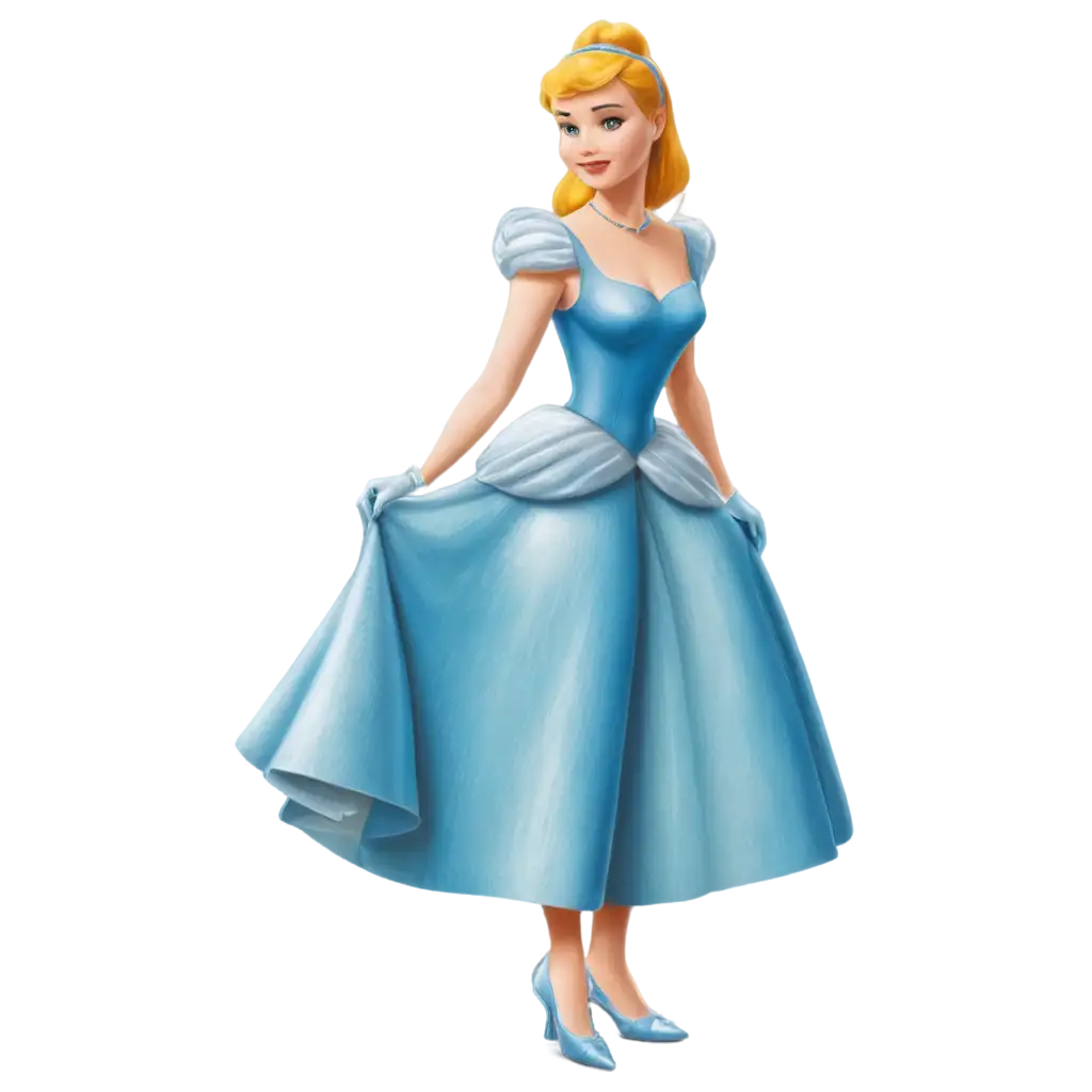 Cinderella-in-Shiny-Blue-Gown-PNG-Image-HighQuality-Transparent-Graphic-for-Multiple-Uses