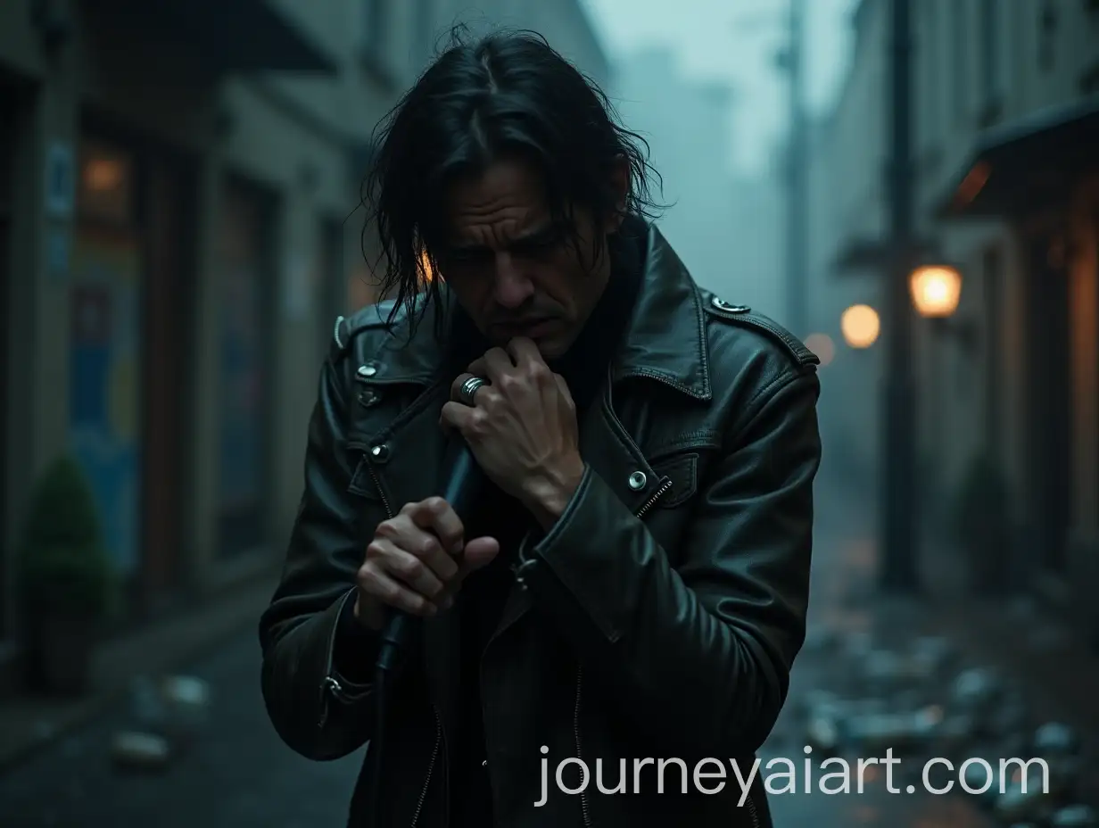 Melancholic-Rock-Singer-in-a-Gritty-Urban-Setting