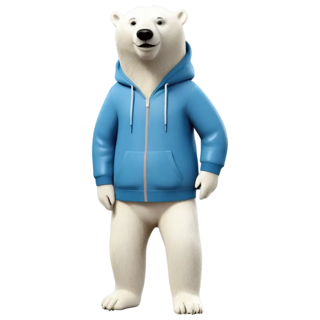 Cartoonized-Polar-Bear-Wearing-a-Blue-Jacket-PNG-Image-Playful-Arctic-Character-Illustration