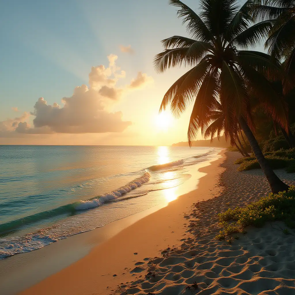 Serene-Jamaica-Beach-at-Sundown