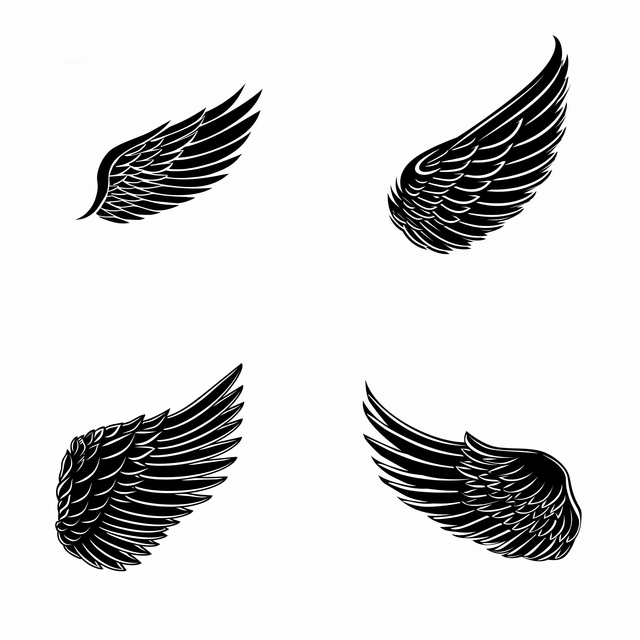 Elegant-Black-Wing-Vector-Logo-on-White-Background