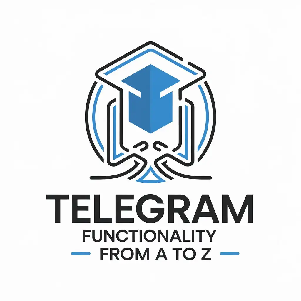 LOGO-Design-for-Telegram-Functionality-from-A-to-Z-School-of-Telegram-in-Moderate-Colors-for-Education-Industry