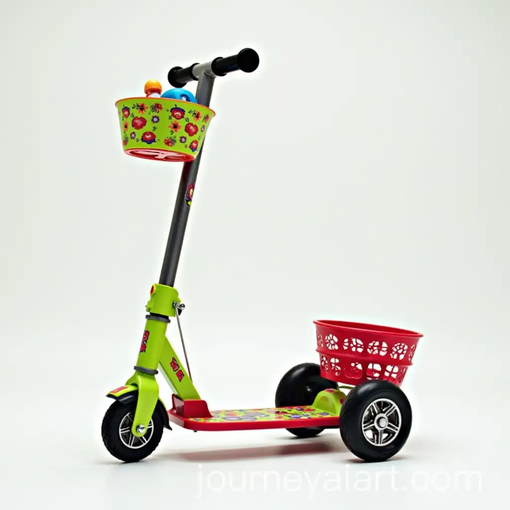 ThreeWheeled-Scooter-with-Upper-Basket