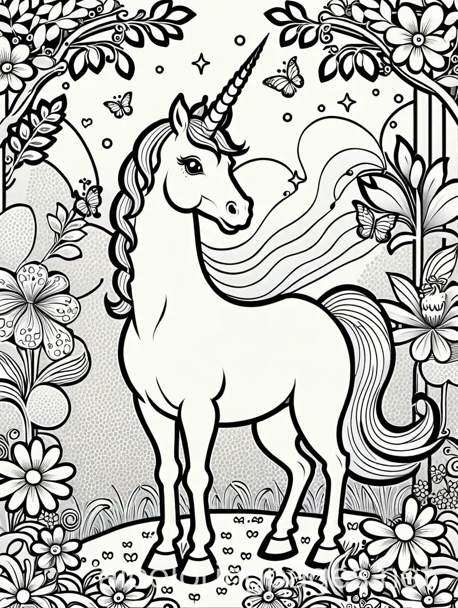 Unicorn-and-Butterflies-Garden-Coloring-Page-for-Kids