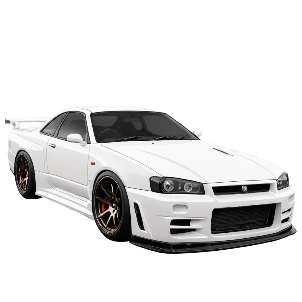 Stunning-White-Nissan-Skyline-R34-PNG-Image