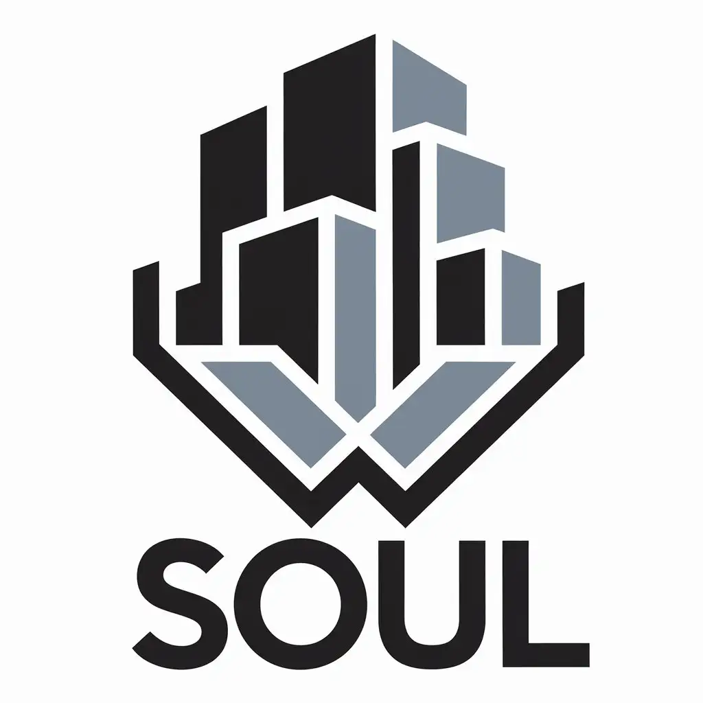 LOGO Design for SOUL Vector Logo with Clear Background and Complex Hotel Symbolism