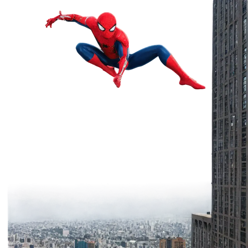 Spiderman-Jumping-from-Building-Dynamic-PNG-Image-for-Stunning-Visual-Impact