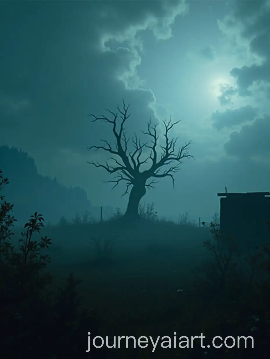 Dark-and-Mysterious-WitcherInspired-Landscape-with-Gallows-Tree-and-Fog