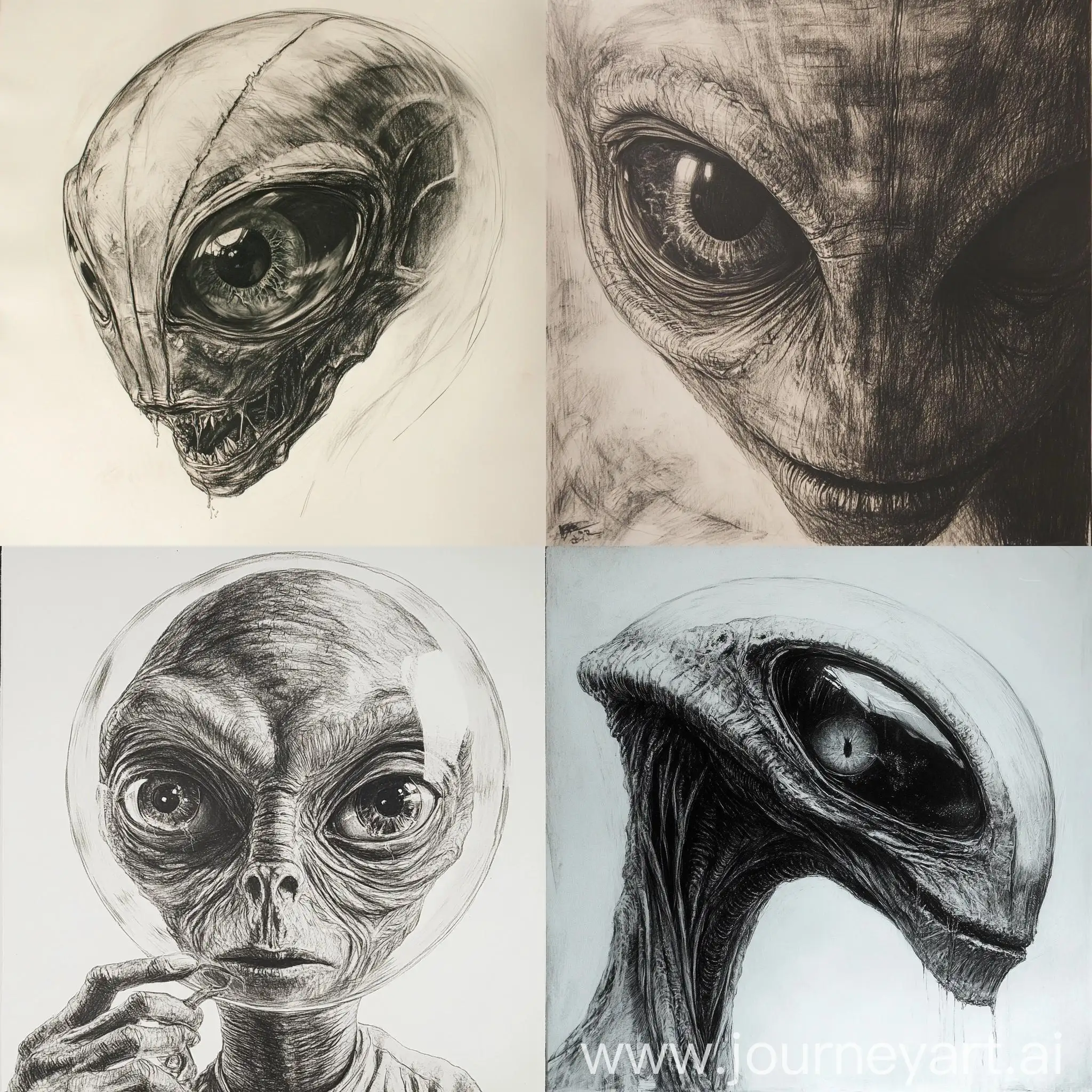 Alien-from-Movie-with-Eye-in-Glass-Artwork