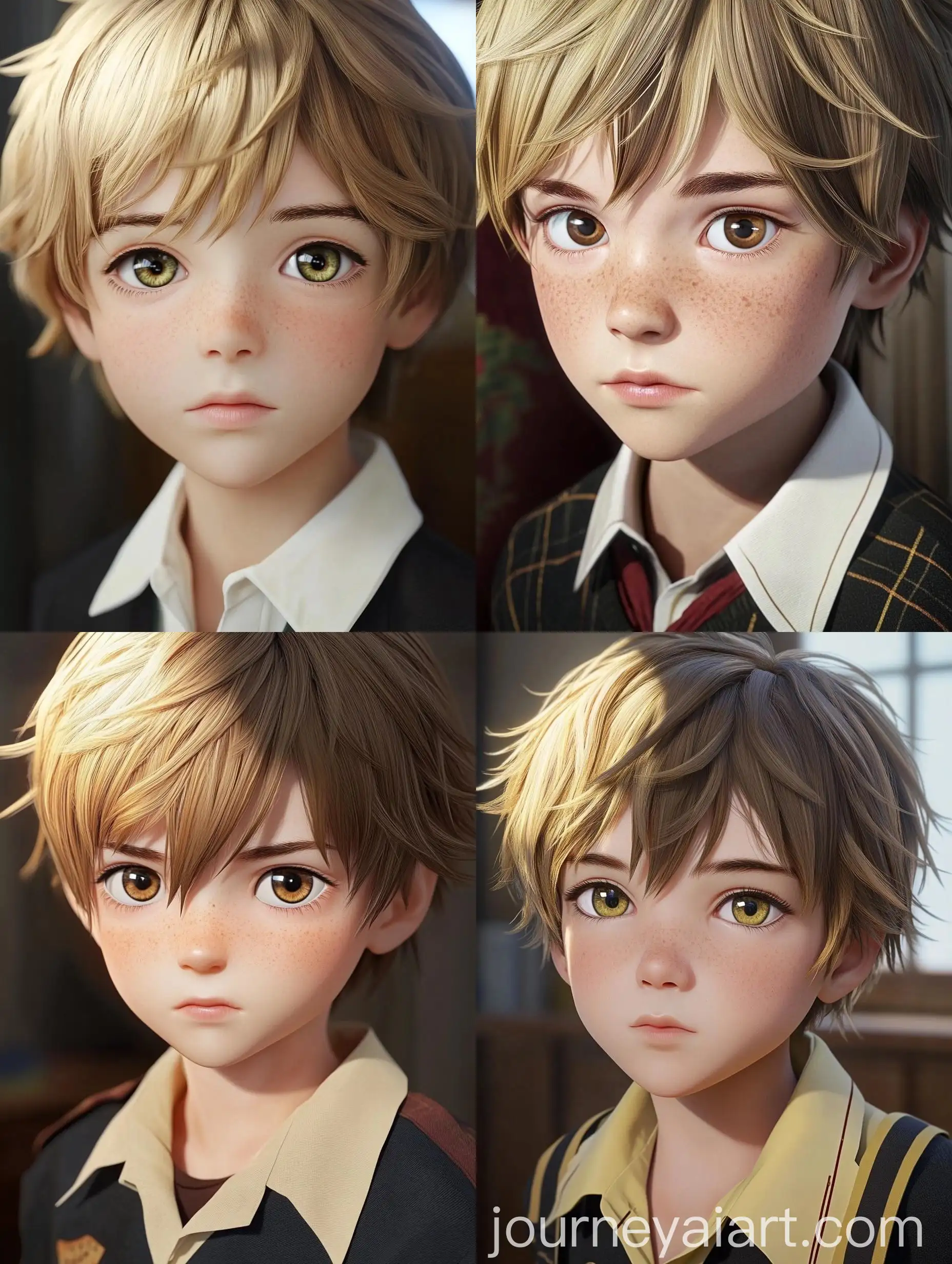 Closeup-Portrait-of-Young-Boy-with-Brown-Hair-and-Sunken-Eyes